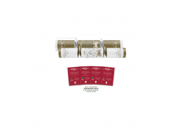 12" Traditional Gold & White Christmas Crackers 